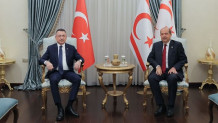 Fuat Oktay KKTC Cumhurbaşkanı Ersin Tatar ile görüştü