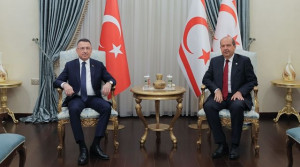 Fuat Oktay KKTC Cumhurbaşkanı Ersin Tatar ile görüştü