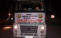 Depremzedelere Simav’dan odun yardımı