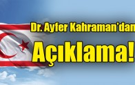 Dr. Ayfer Kahraman’dan  Açıklama!