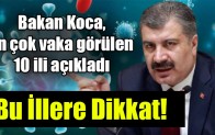 Bakan Koca, en çok vaka görülen 10 ili açıkladı