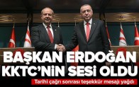 KKTC liderleri Cumhurbaşkanı Tatar’dan, TC Cumhurbaşkanı Erdoğan’a teşekkür