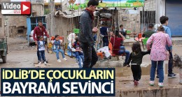 İdlib’de çocukların bayram sevinci