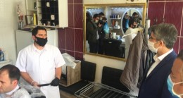 Kaymakam Çalışır, berberleri denetledi