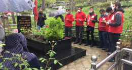 Kızılay ekibi şehitleri unutmadı