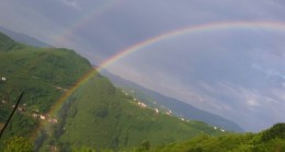 Karadeniz’de çifte gökkuşağı güzelliği