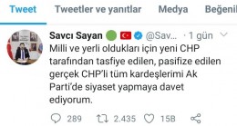 Sayan’dan CHP’lilere çağrı