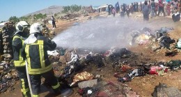 İdilb’de mülteci kampında yangın