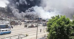 Mısır’da pazar yerinde yangın