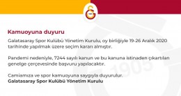 Galatasaray seçime gidiyor