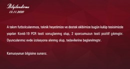 Sivasspor’da korona virüs şoku!