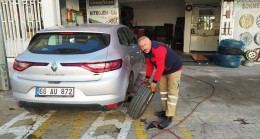 Yozgat’ta kış lastiği mesaisi başladı