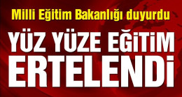 Okullarda yüz yüze eğitim ertelendi