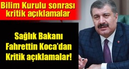 Sağlık Bakanı Fahrettin Koca’dan kritik açıklamalar