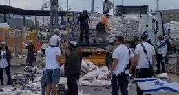 Yahudi yerleşimciler Batı Şeria’da Gazze’ye gittiği gerekçesiyle gıda yüklü tıra saldırdı