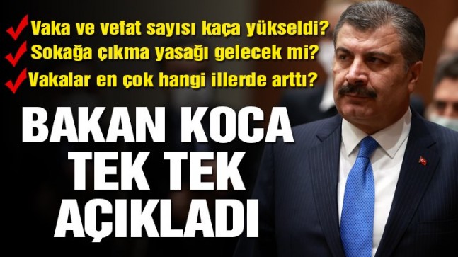 Bilim Kurulu toplantısı sonrası Bakan Koca’dan kritik açıklamalar