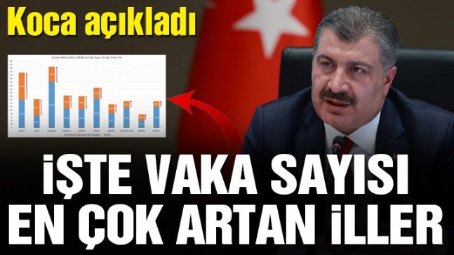 Bakan Fahrettin Koca vaka sayısı en çok artan illeri açıkladı