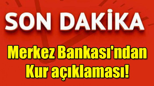 Merkez Bankası’ndan kur açıklaması