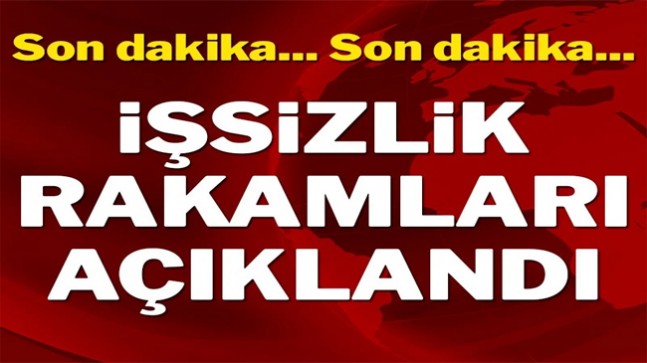 İşsizlik rakamları açıklandı