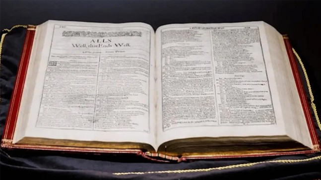 Shakespeare’in 400 yıl önce basılan kitabı için 2,5 milyon dolar bekleniyor