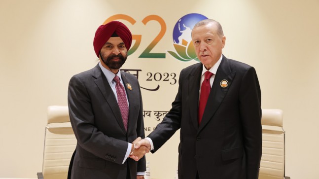 Cumhurbaşkanı Erdoğan, Dünya Bankası Başkanı Banga ile görüştü