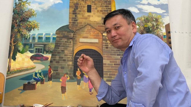 KKTC Lefkoşa Tarihi ve Kültür Alanları Kazakistan Ressamlarından Yerlan Nazarkulov’ın Penceresinden