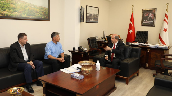 Başbakan Ersin Tatar bugün Başbakanlık’ta Sivil Savunma Teşkilatı Başkanı Necmi Karakoç ile görüştü.