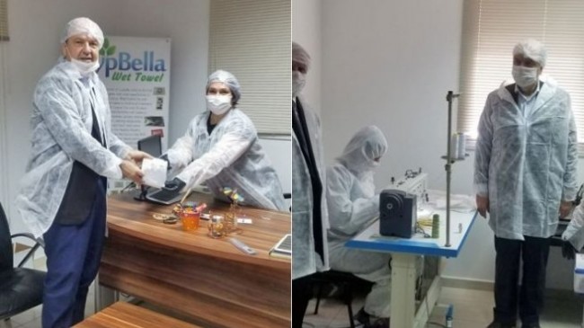 Başbakan Ersin Tatar Tıbbi Maske Üretim Tesisinde İncelemelerde Bulundu