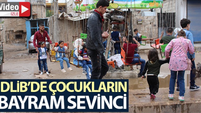 İdlib’de çocukların bayram sevinci
