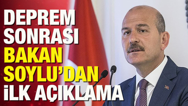 Bakan Soylu: “1 güvenlik korucumuz göçük altında kalmış, 2’si de hafif şekilde yaralanmıştır”