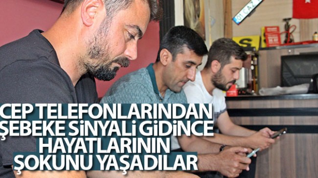 Cep telefonlarından şebeke sinyali gidince, hayatlarının şokunu yaşadılar