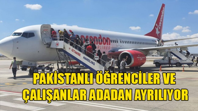 Pakistanlı öğrenciler ve çalışanlar adadan ayrılıyor