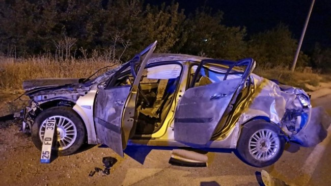 Elazığ’da otomobil takla attı: 3 yaralı