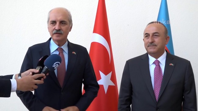 Dışişleri Bakanı Mevlüt Çavuşoğlu ve AK Parti Genel Başkan Yardımcısı Numan Kurtulmuş’tan, Azerbaycan Büyükelçiliği’ne ziyaret