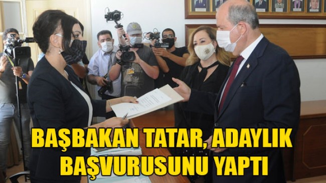 Başbakan Ersin Tatar, YSK’ya Cumhurbaşkanlığı adaylığı başvurusunu yaptı.