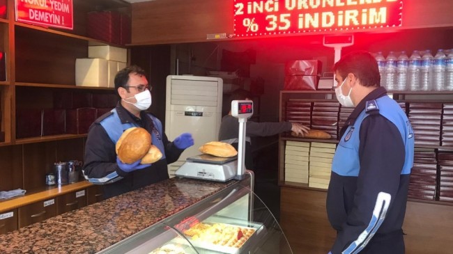 Bafra’da fırınlarda gramaj denetimi