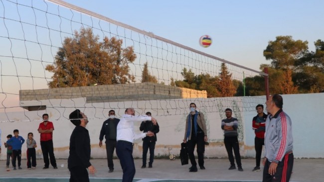 Barış Pınar bölgesinde voleybol maçı