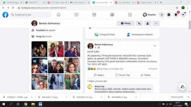 CHP İl Başkanı için kayıp ilanı