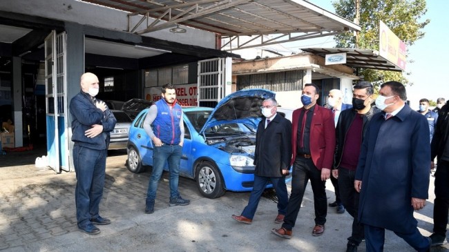 Gürkan’dan sanayi esnafıyla istişare