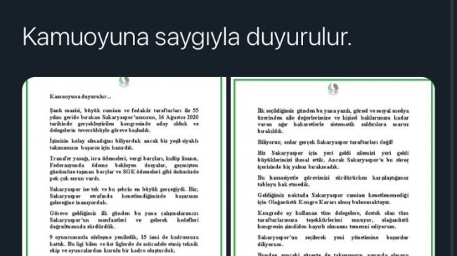 Sakaryaspor’da kongre kararı alındı
