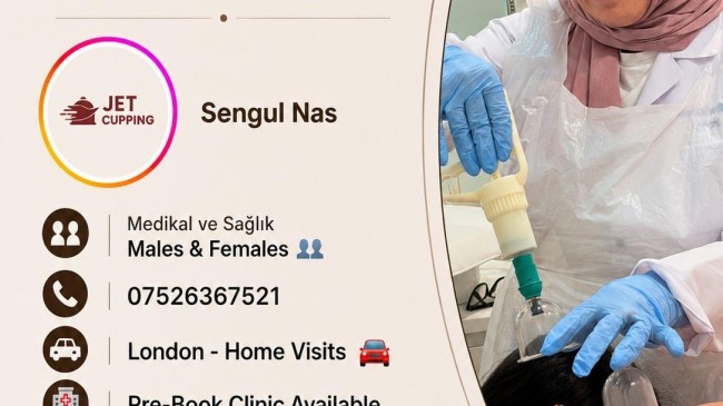 LONDRA’DA HACAMAT, SÜLÜK VE AKUPUNKTUR TEDAVİSİNDE GÜVENİLEN İSİM: ŞENGÜL NAS