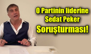 O Partinin liderine  Sedat Peker  Soruşturması!